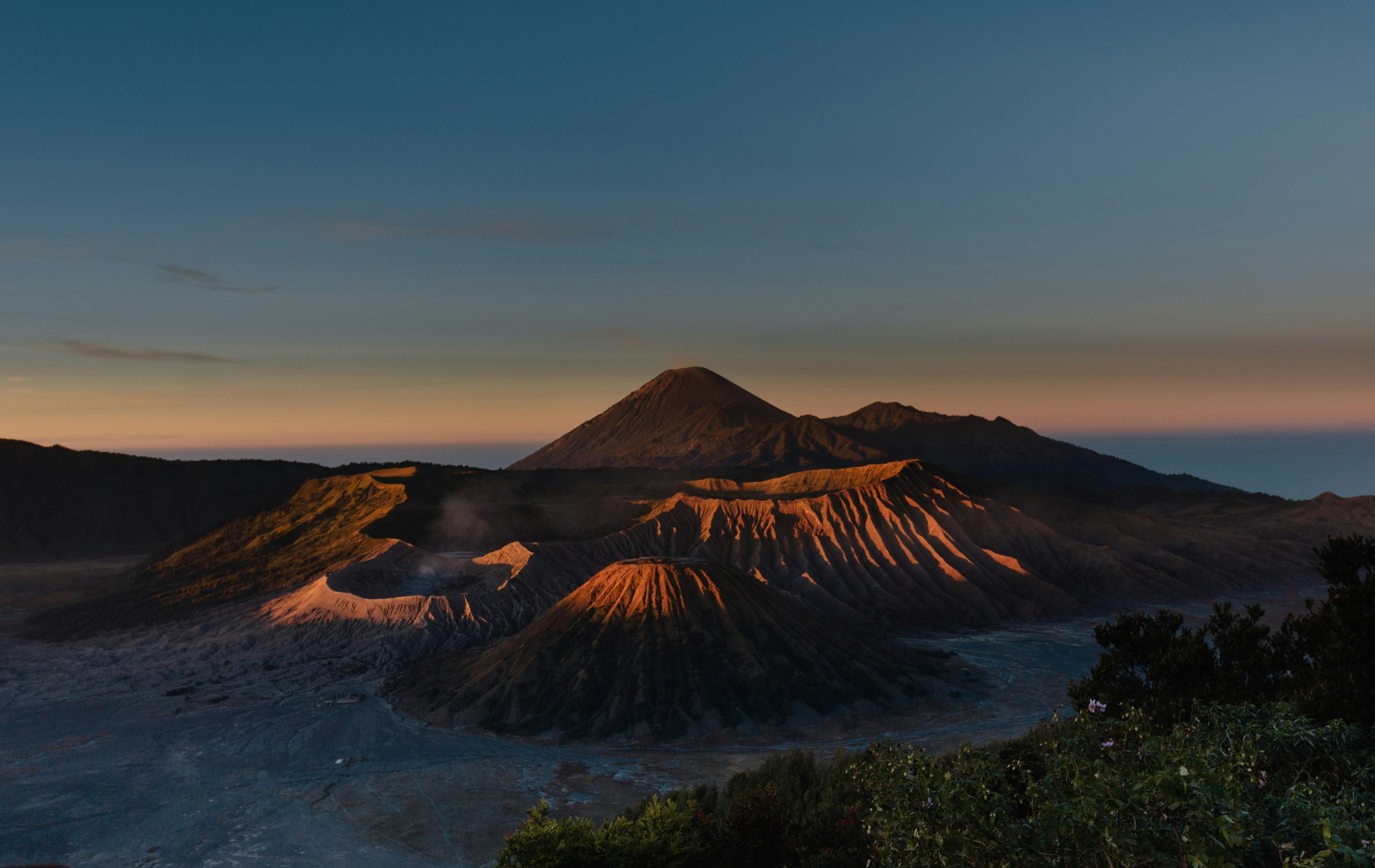 Mount Bromo volcanic landscape at sunrise
